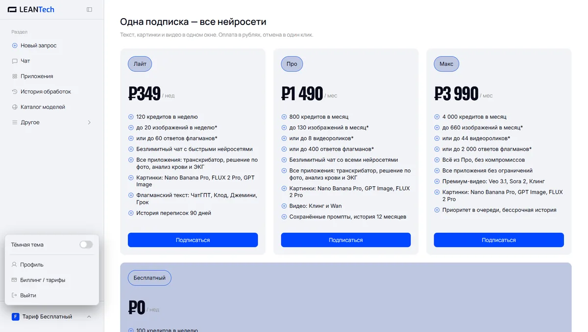 Оплата Runway Gen картой РФ
